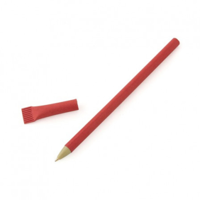 Bolígrafo ECO de papel reciclado, color rojo