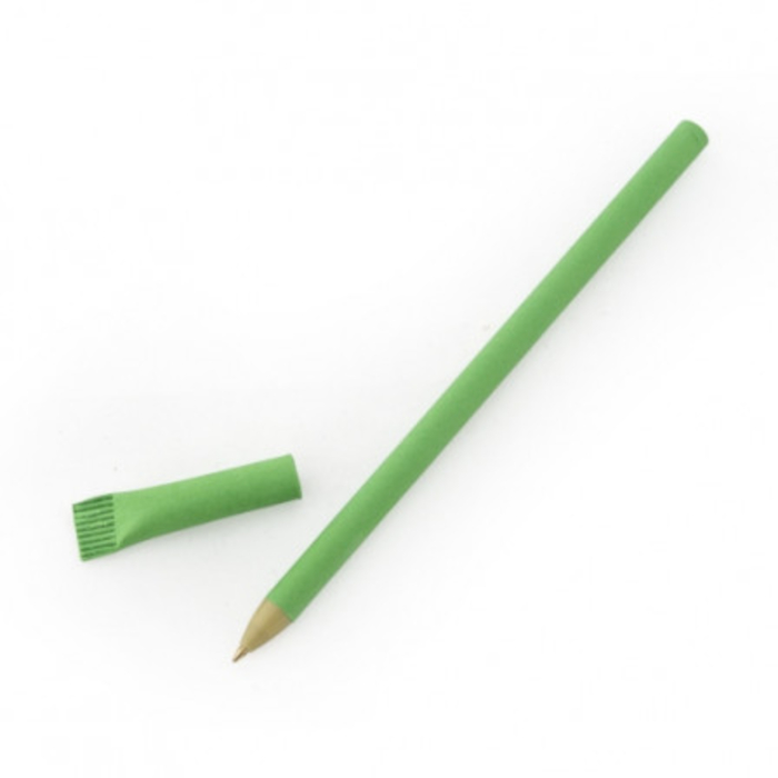 Bolígrafo ECO elaborado con papel reciclado, color verde