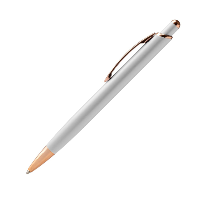 Bolígrafo, metal Diamante, blanco