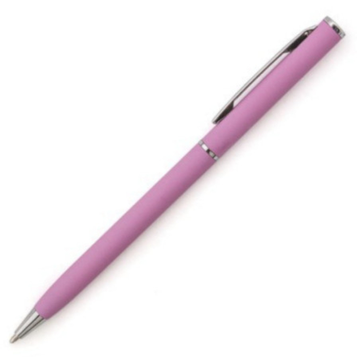 Bolígrafo LUNA, de metal, con posibilidad de aplicar logotipo mediante grabado espejo, color rosa