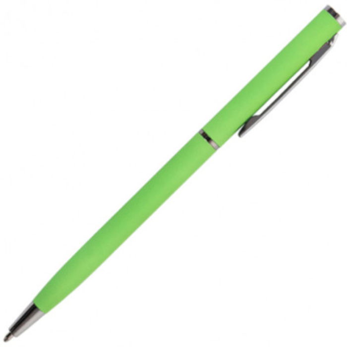 Bolígrafo LUNA, de metal, con posibilidad de aplicar logotipo mediante grabado espejo, color verde
