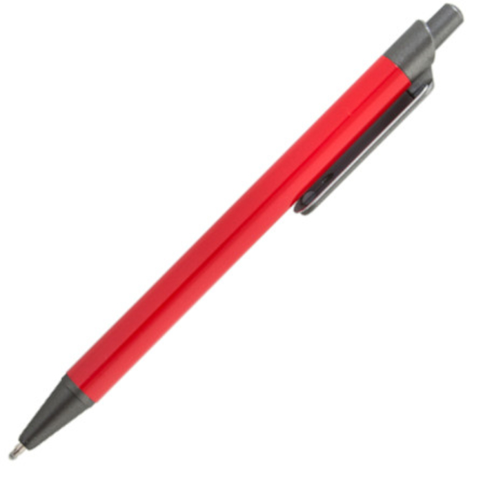 Bolígrafo ZELDA, metálico, con clip plano, color rojo