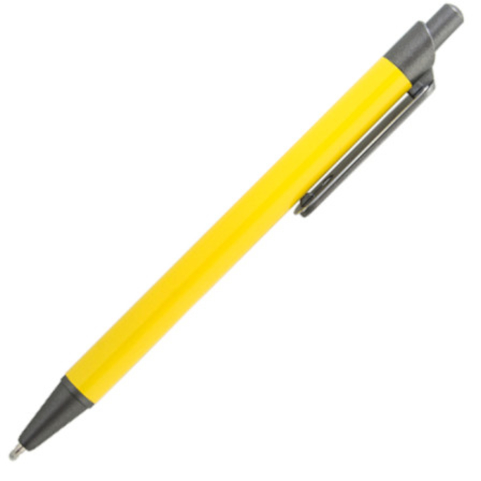 Bolígrafo ZELDA, metálico, con clip plano, color amarillo