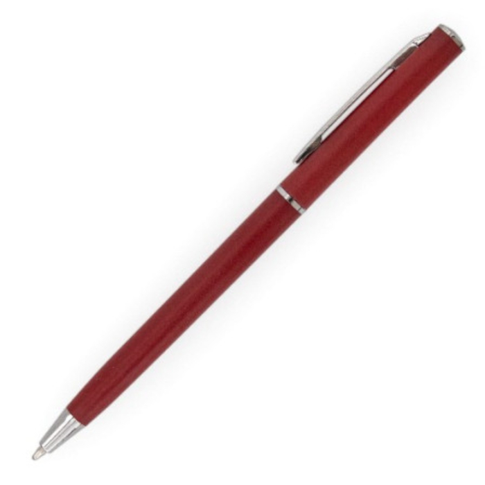 Bolígrafo de plástico TIA con clip metálico, color rojo
