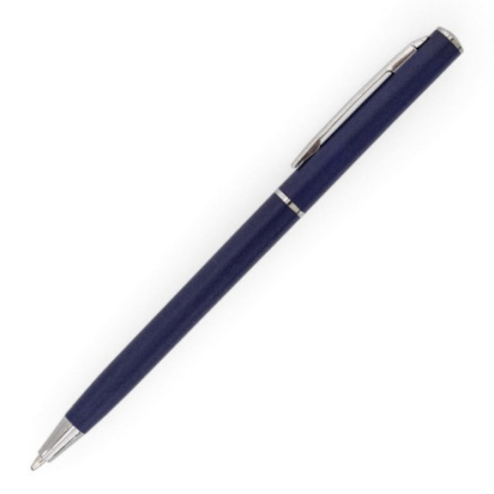 Bolígrafo de plástico TIA con clip metálico, color azul