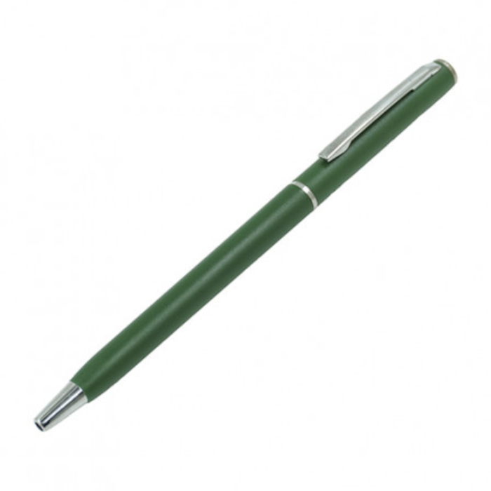 Bolígrafo de plástico TIA con clip metálico, color verde