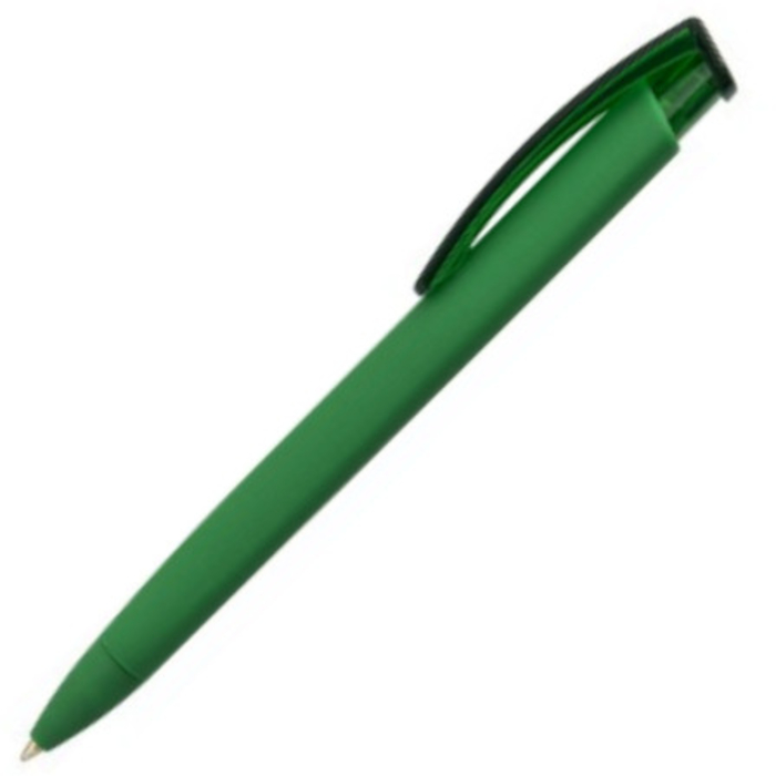 Bolígrafo UMA soft-touch TRINITY, material plástico, color verde