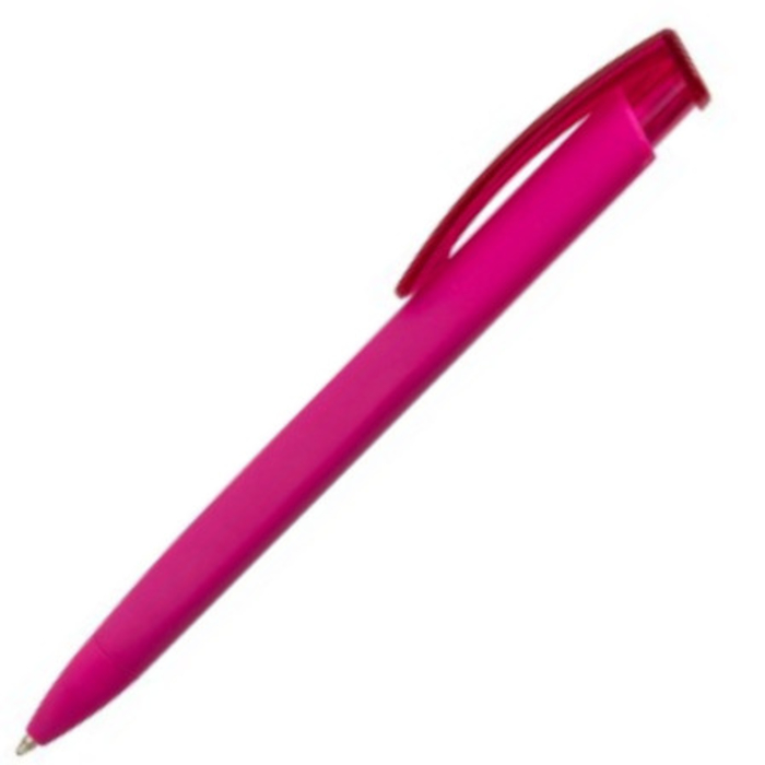 Bolígrafo UMA soft-touch TRINITY, material plástico, color rosa