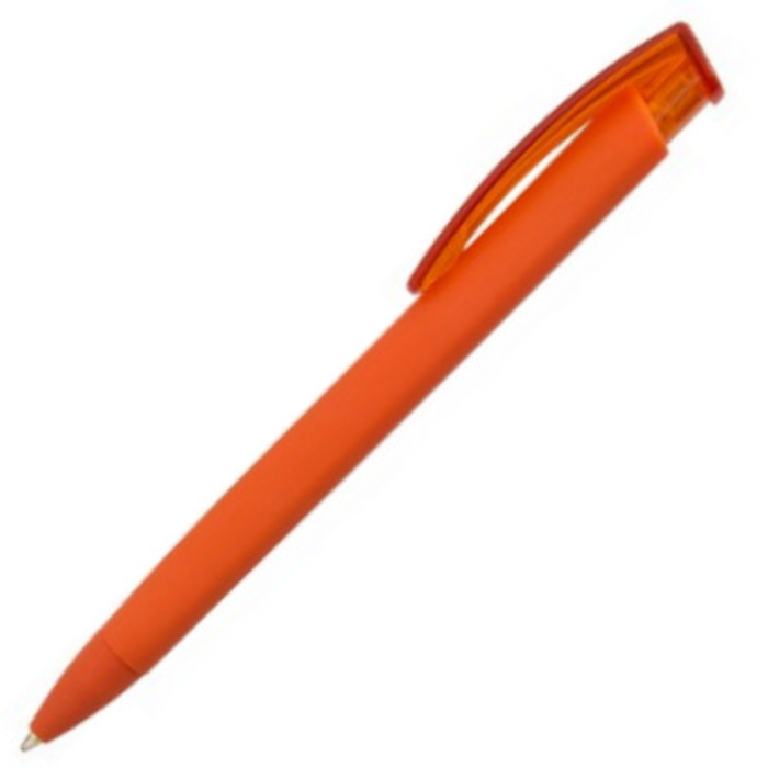 Bolígrafo UMA soft-touch TRINITY, material plástico, color naranja